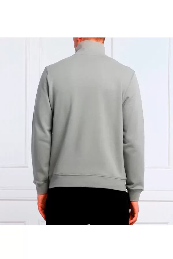 Hugo Boss 1/4 Zip Zetrust Logo Sweater Grey