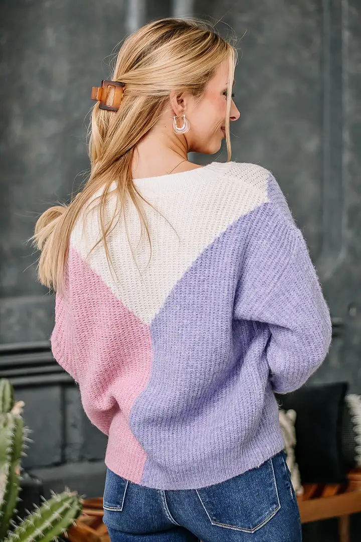 In A Moment Colorblock Sweater