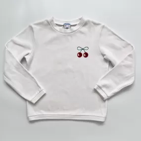 Jacadi White Sweater With Cherry Bead Motif: 12 Years