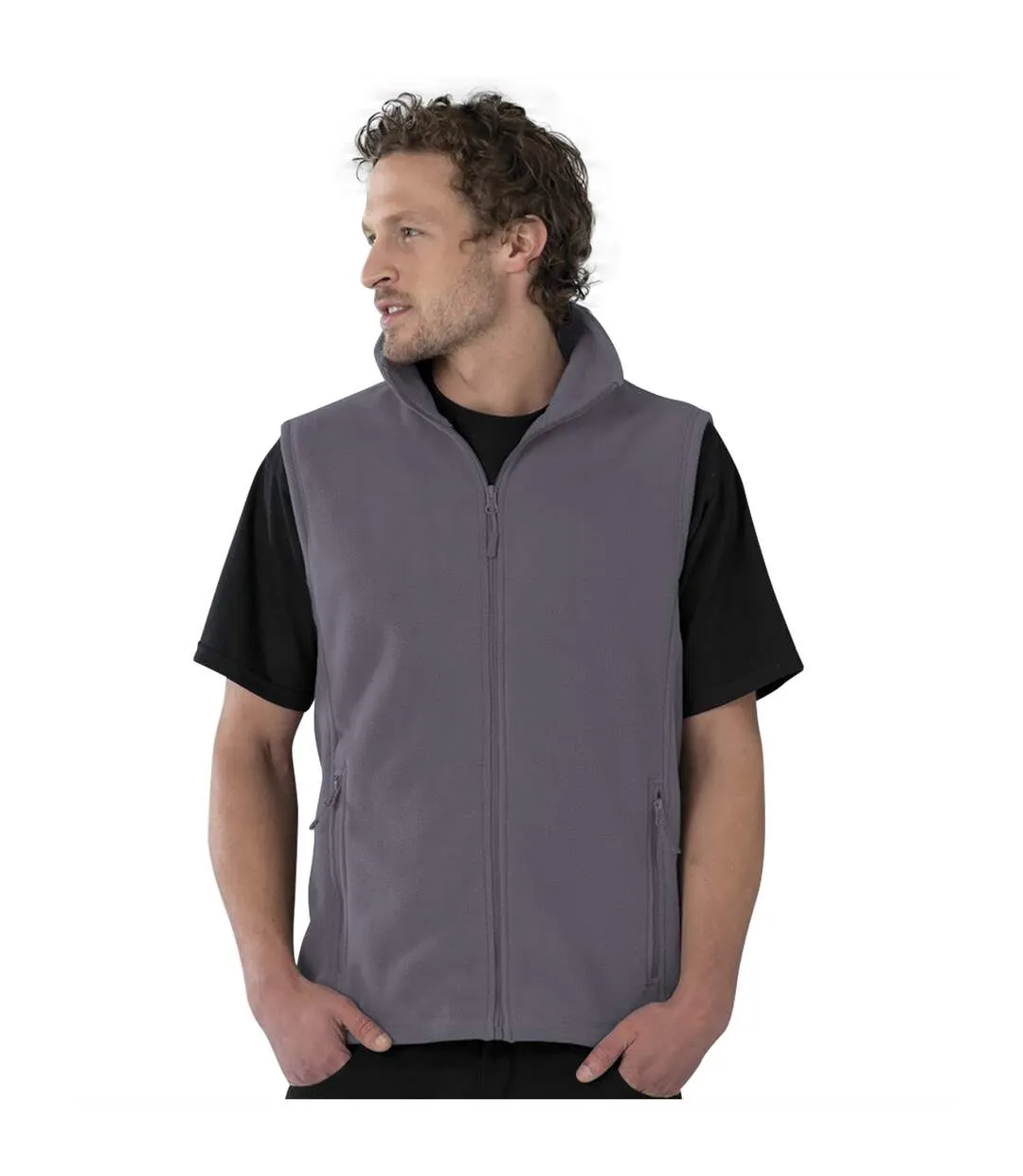 Jerzees Colour Fleece Gilet Jacket / Bodywarmer (Convoy Grey) - UTBC576