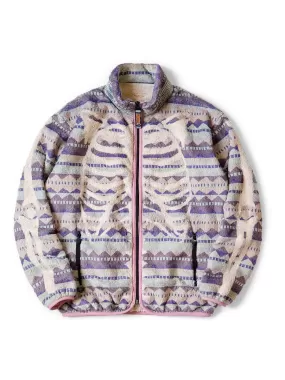 Kapital Ashland Stripe & BONE Pattern Fleece ZIP Blouson sweater