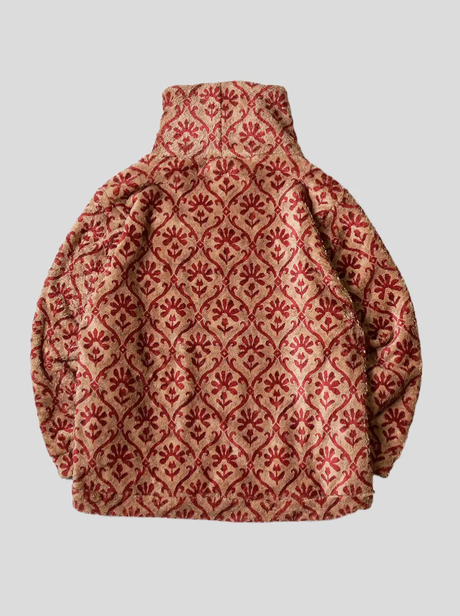 Kapital Yosemite arabesque pattern fleece BIG high neck sweater