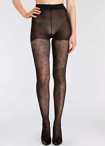 LASCANA Heart Sheer 30 Denier Tights | Kaleidoscope