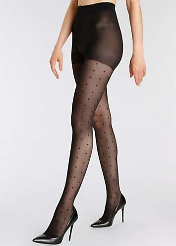 LASCANA Heart Sheer 30 Denier Tights | Kaleidoscope