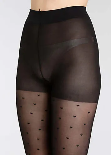 LASCANA Heart Sheer 30 Denier Tights | Kaleidoscope