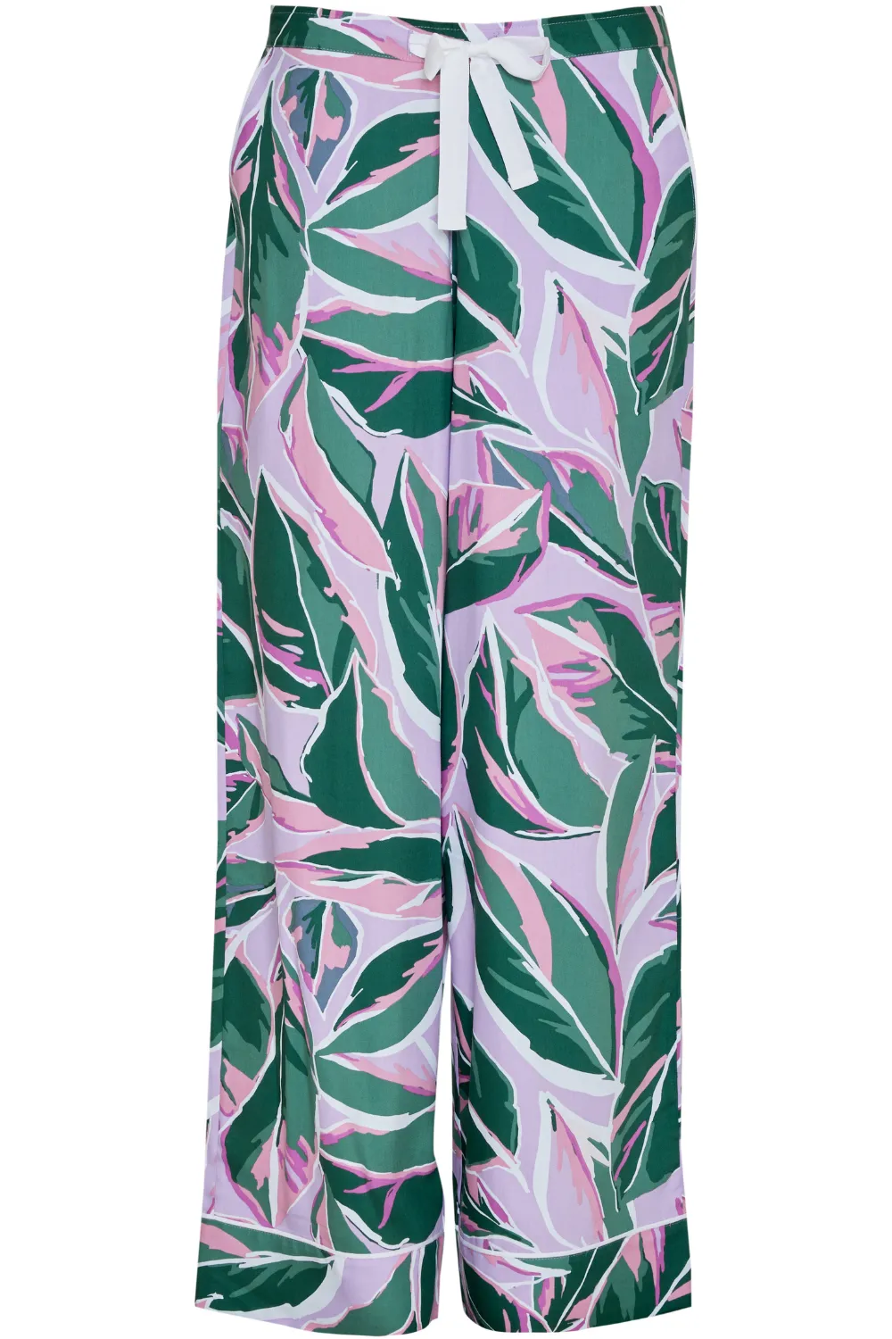 Lexi Leaf Print Wide Leg Pyjama Bottoms