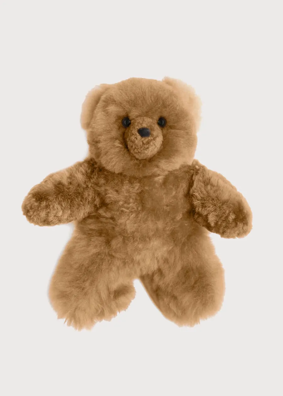 Light Brown Teddy Bear (100% Alpaca Fur)