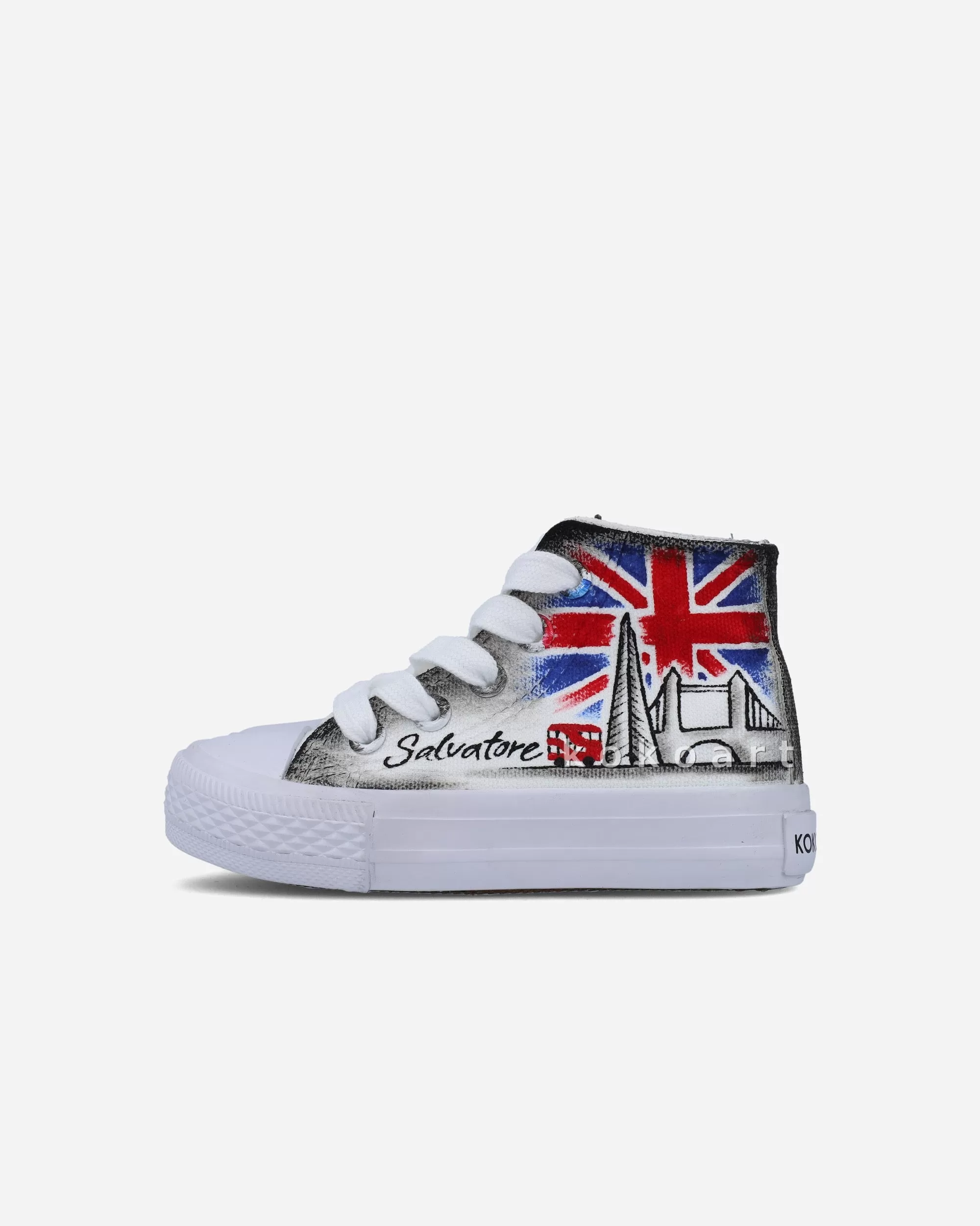 London Skyline Hand Painted Shoes