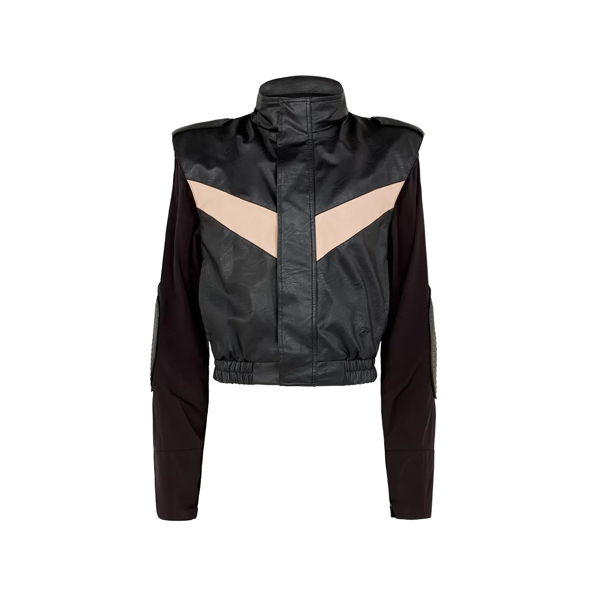 Machine-A x Reebok - Unisex Vector Biker Jacket in Black/Khaki