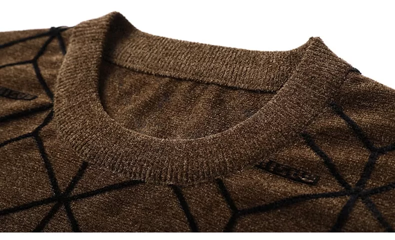 Men's Casual Thick Winter Warm Cashmere Knitted Pullover Sweater