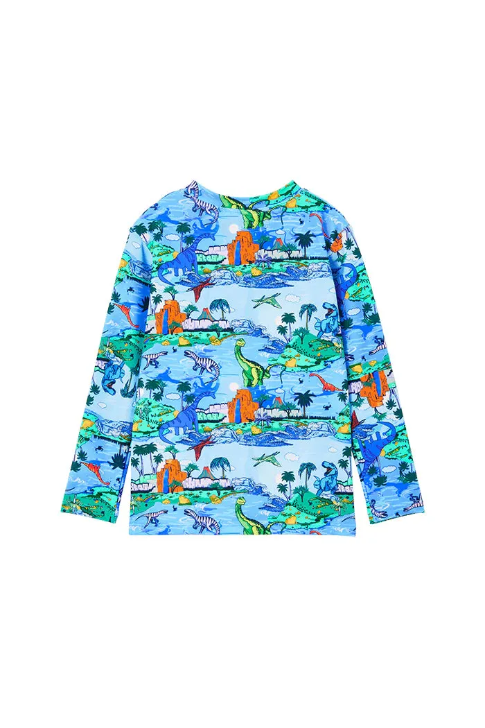 Milky Dinosaur Rash Vest