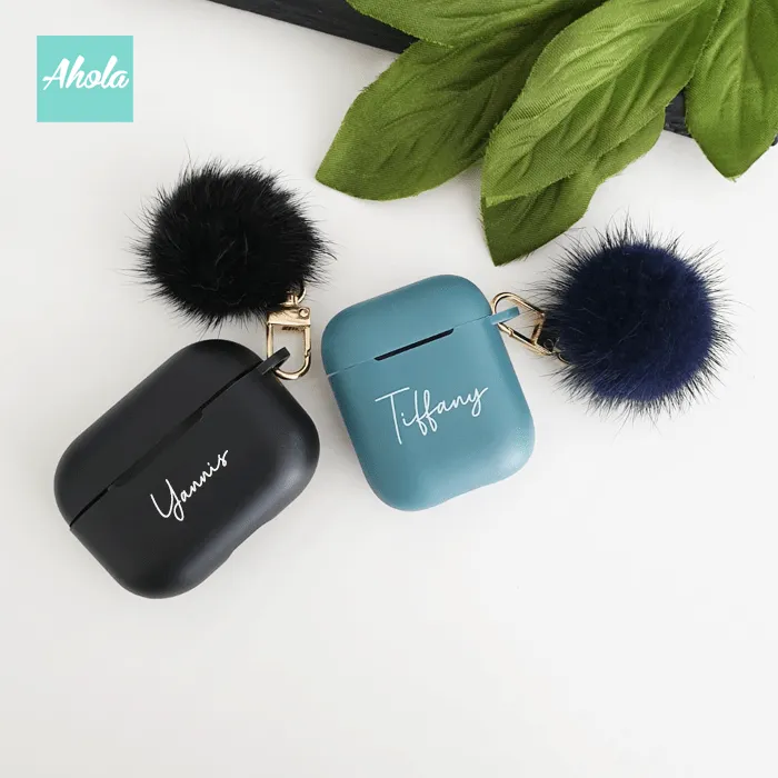 【Momo】Apple Airpods Silicone Case With Fur Pompom