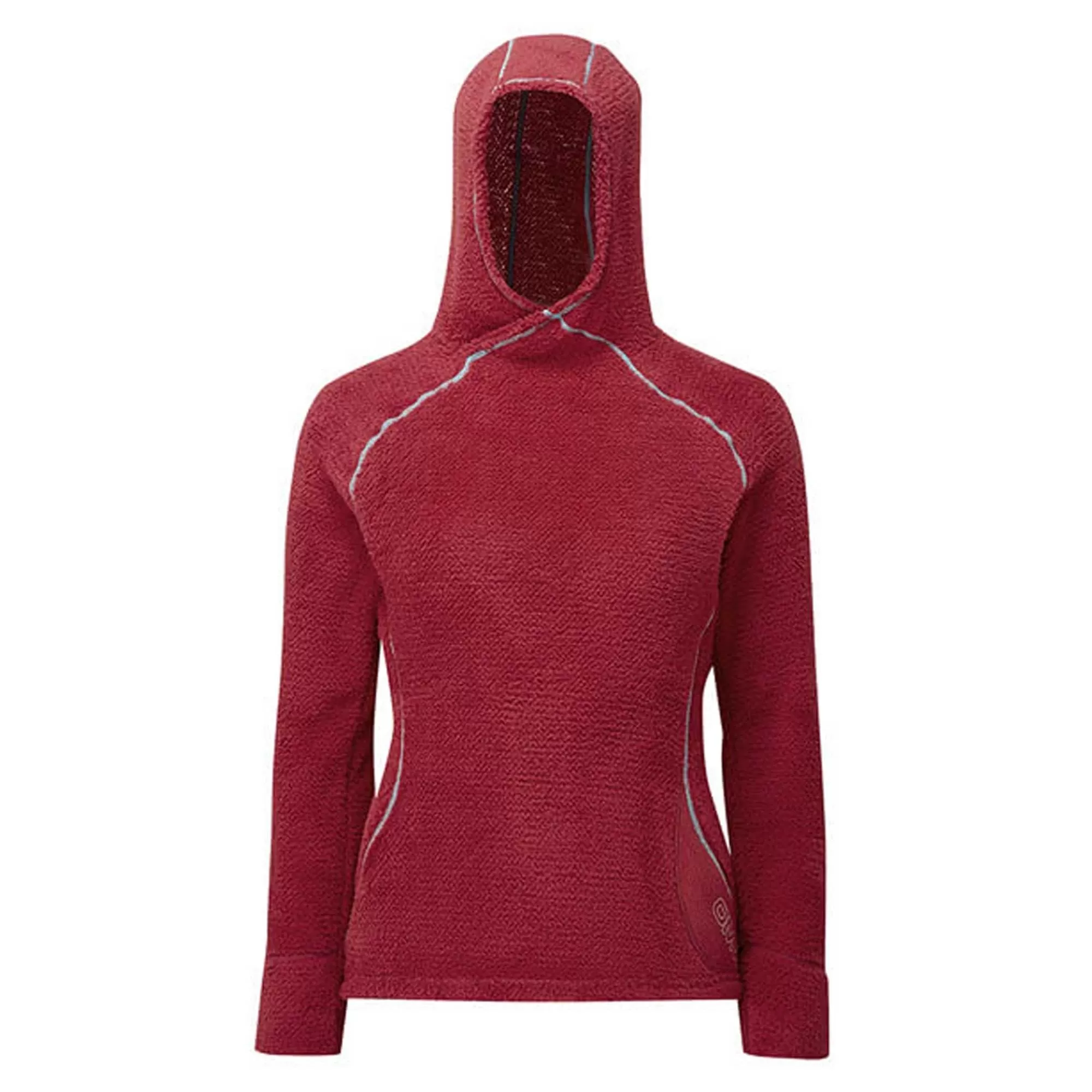 OMM  Core+ Womens Running Hoodie Dark Red