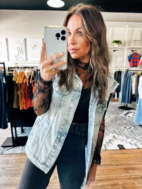 Oversized Denim Vest