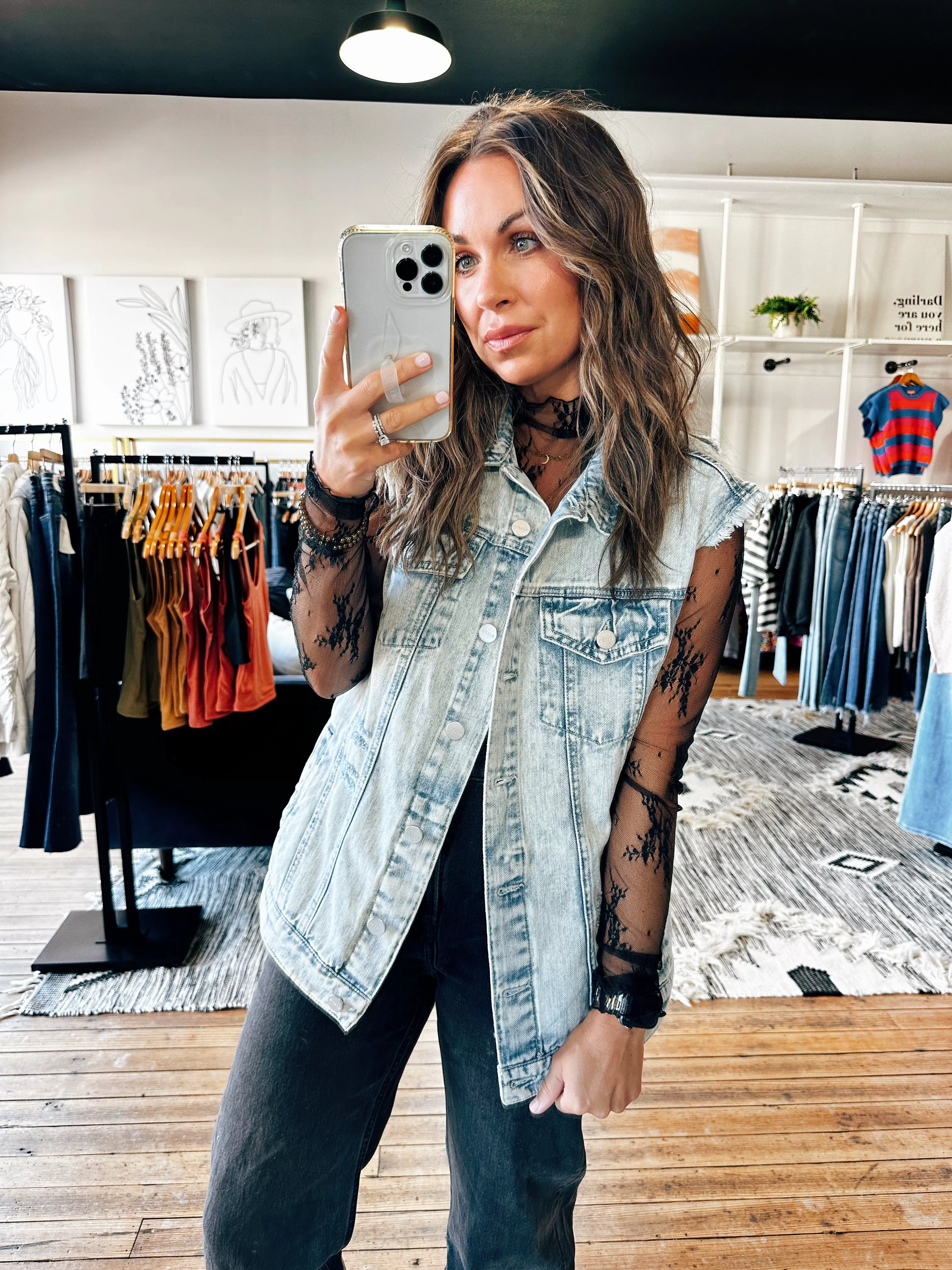 Oversized Denim Vest