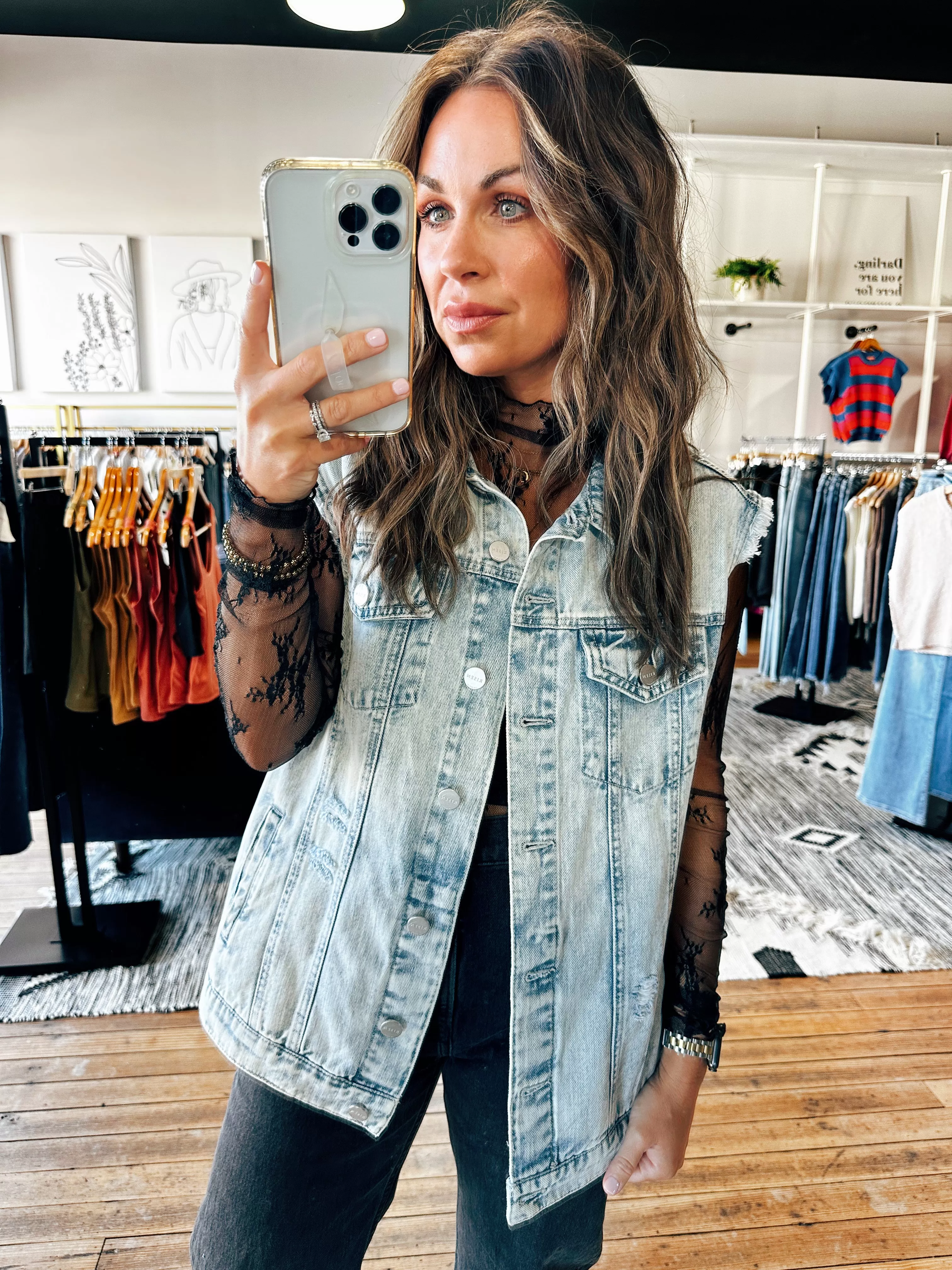 Oversized Denim Vest