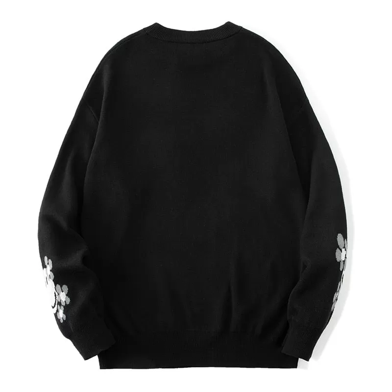 Oversized Fashion Unisex Computed Knitted Full Sleeves Pullover Sweater