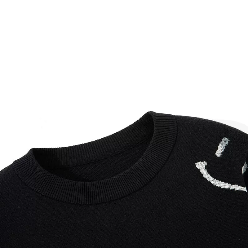 Oversized Fashion Unisex Computed Knitted Full Sleeves Pullover Sweater