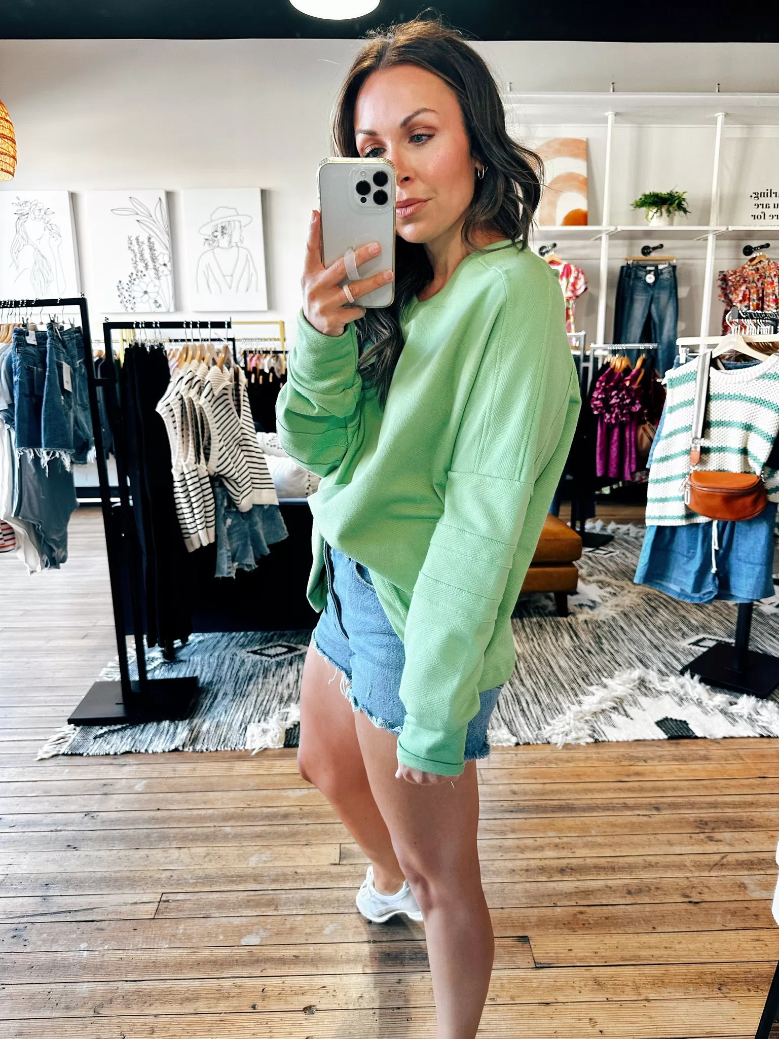 Oversized V-Neck Sweatshirt-2 Colors