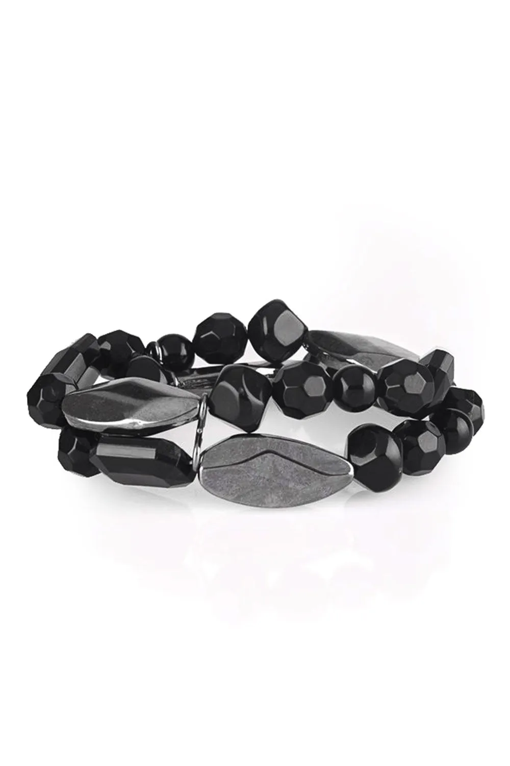 Paparazzi Accessories - Rockin Rock Candy - Black Bracelet