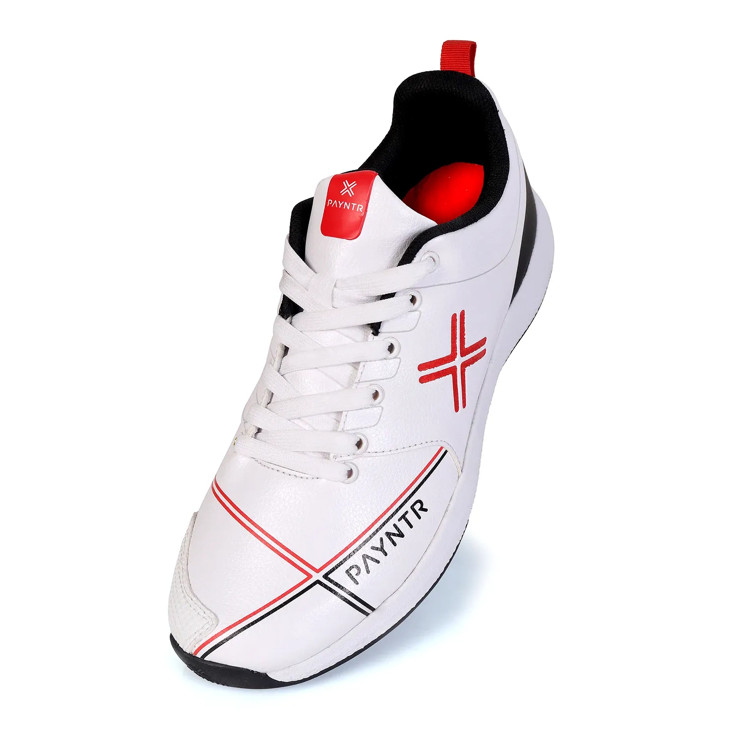 Payntr X-Rubber Cricket Shoes - White/Black