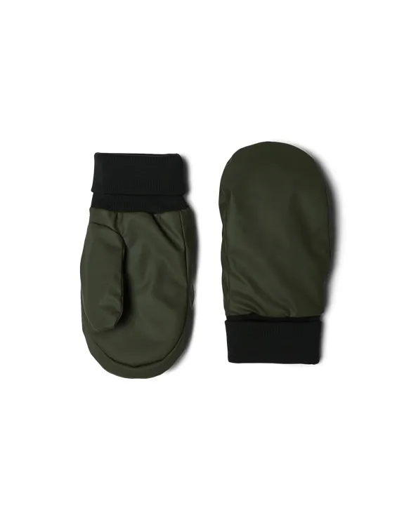 Puffer Mittens Green | Rains | Watch Wear