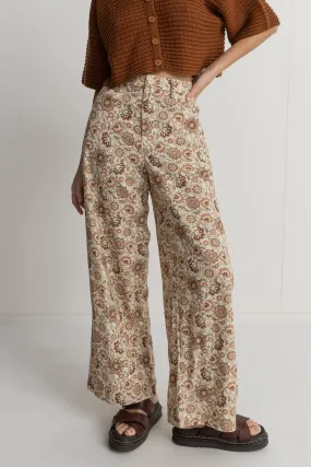 Raya Paisley Wide Leg  Pant Natural