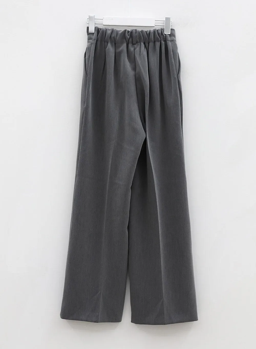 Rayon Pintuck Wide Leg Tailored Pants OU19