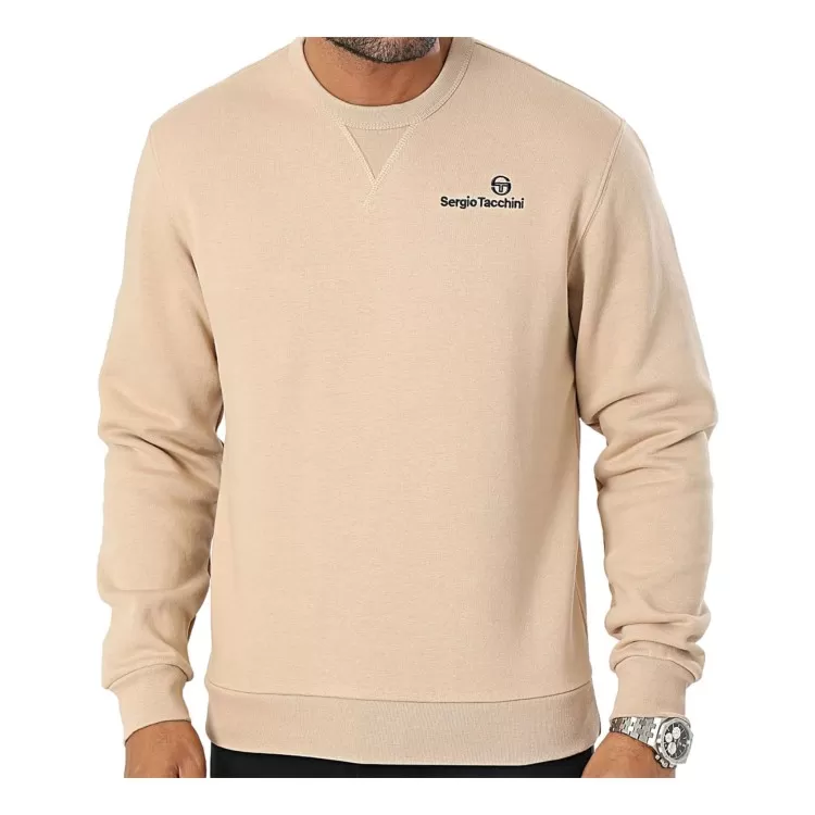 Sergio Tacchini 39406 NAWAYS Sweater Felpa Uomo Felpata Beige