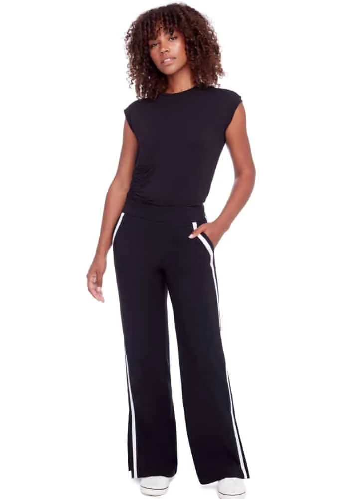 SIDE STRIPE WIDE LEG PANT