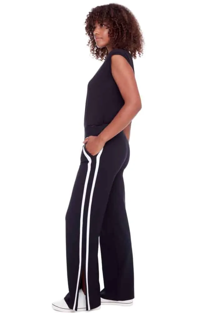 SIDE STRIPE WIDE LEG PANT