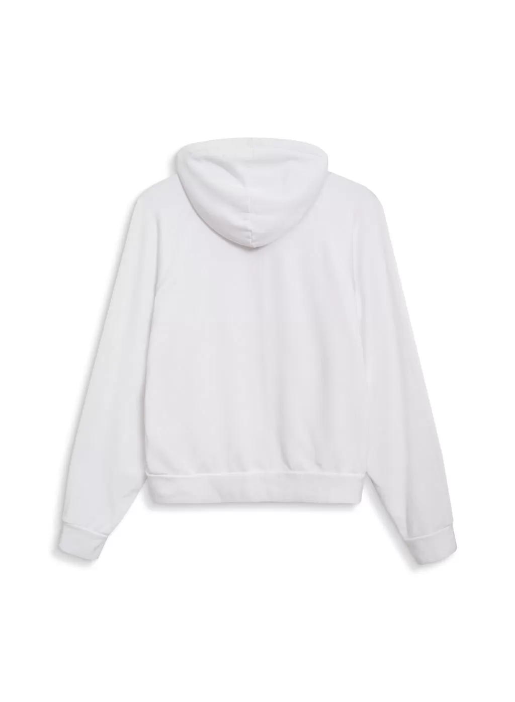 Softest Fleece Cropped Zip-Up Hoodie in White