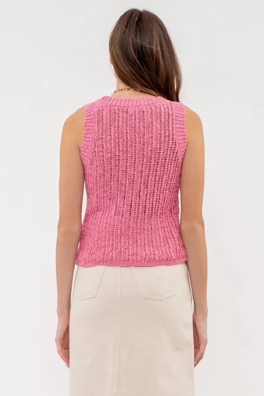 Sophia Crochet Knit Vest