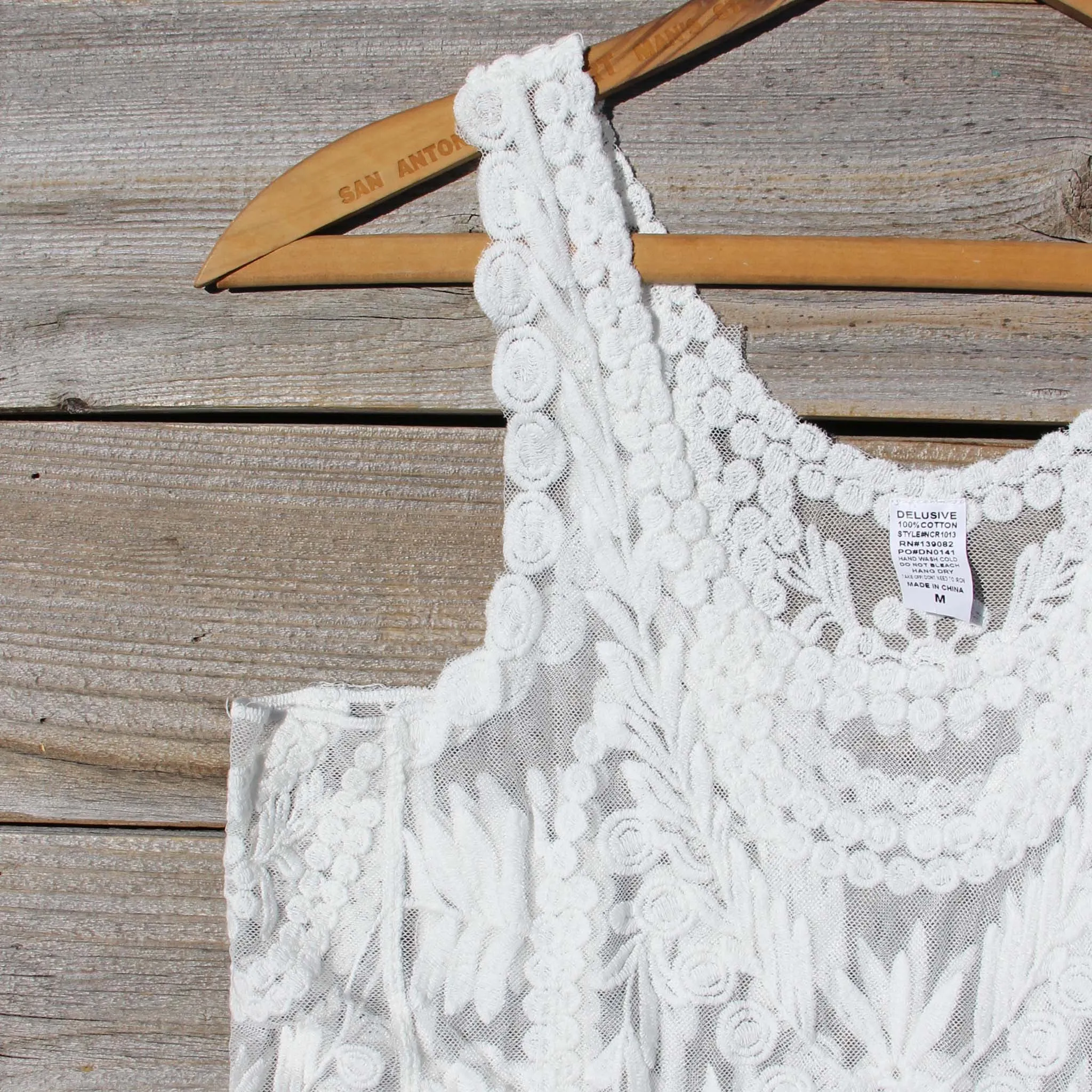 Summer Snow Lace Tank in White