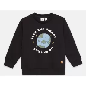 tentree Meteorite Black Love The Planet Kids Crew Sweater