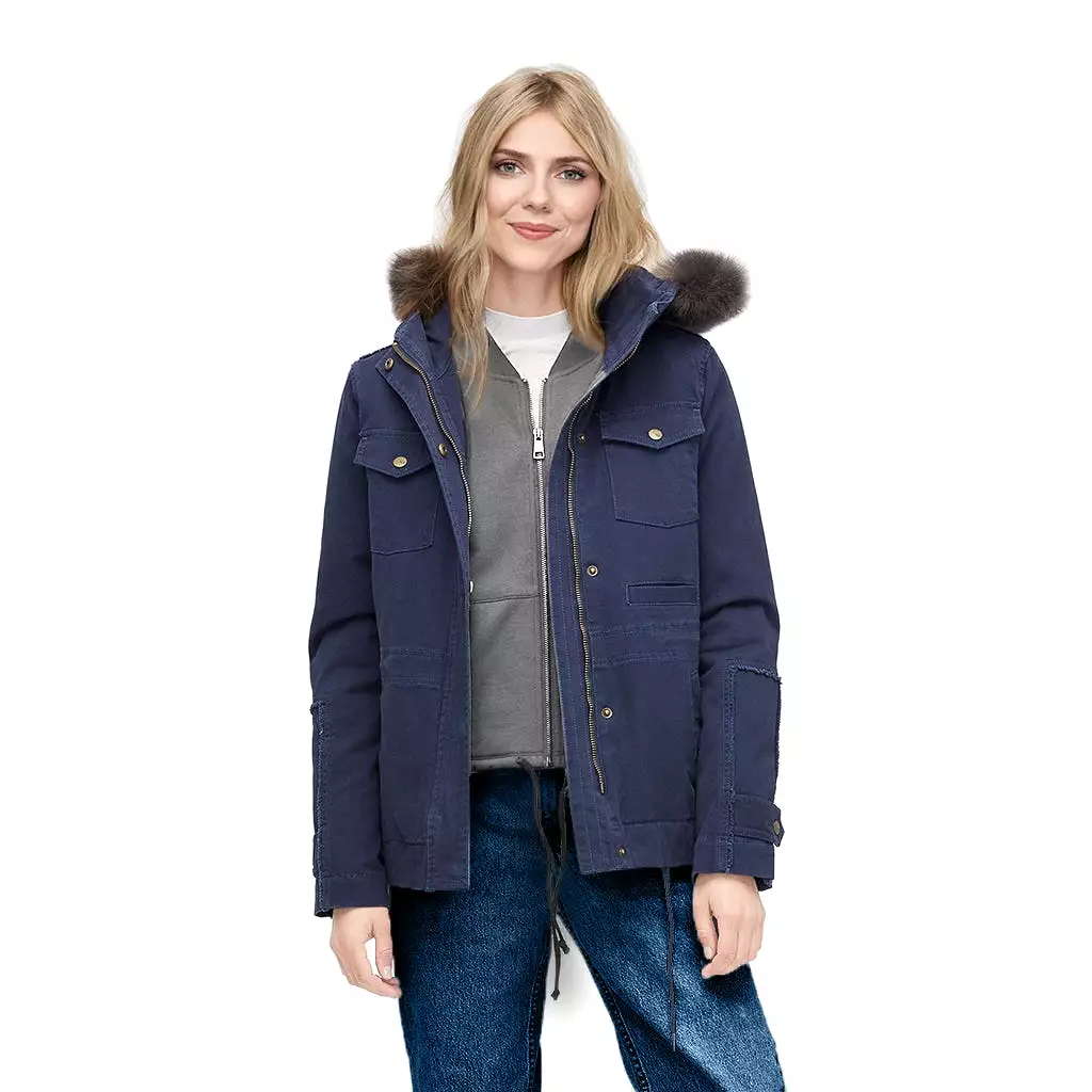 UGG Convertible Field Parka Navy - Women's