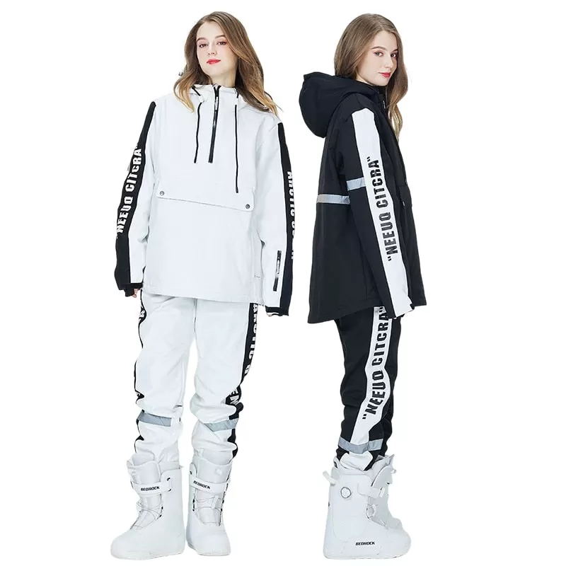 Unisex Couples Ski Suit Women's Ski Jackets and Pants Set Two Pieces