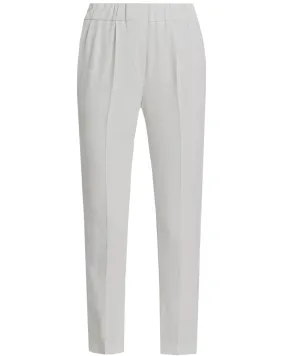 White Straight Crop Pant