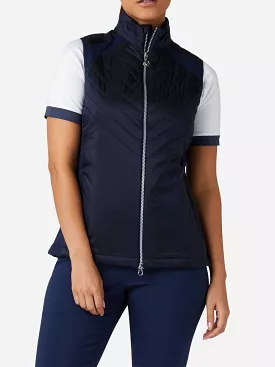 Womens Engineered Chevron Quilted Vest