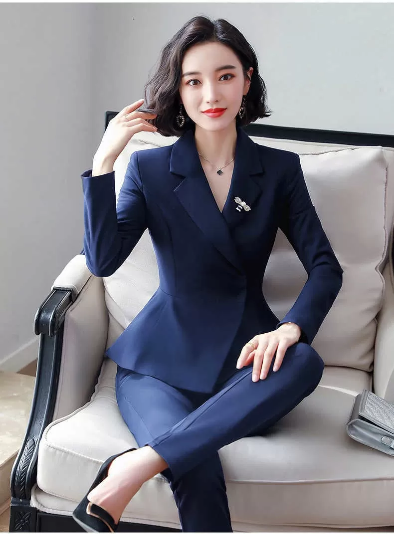 Women's Office Lady Style Formal Business Suits With Pants and Jackets