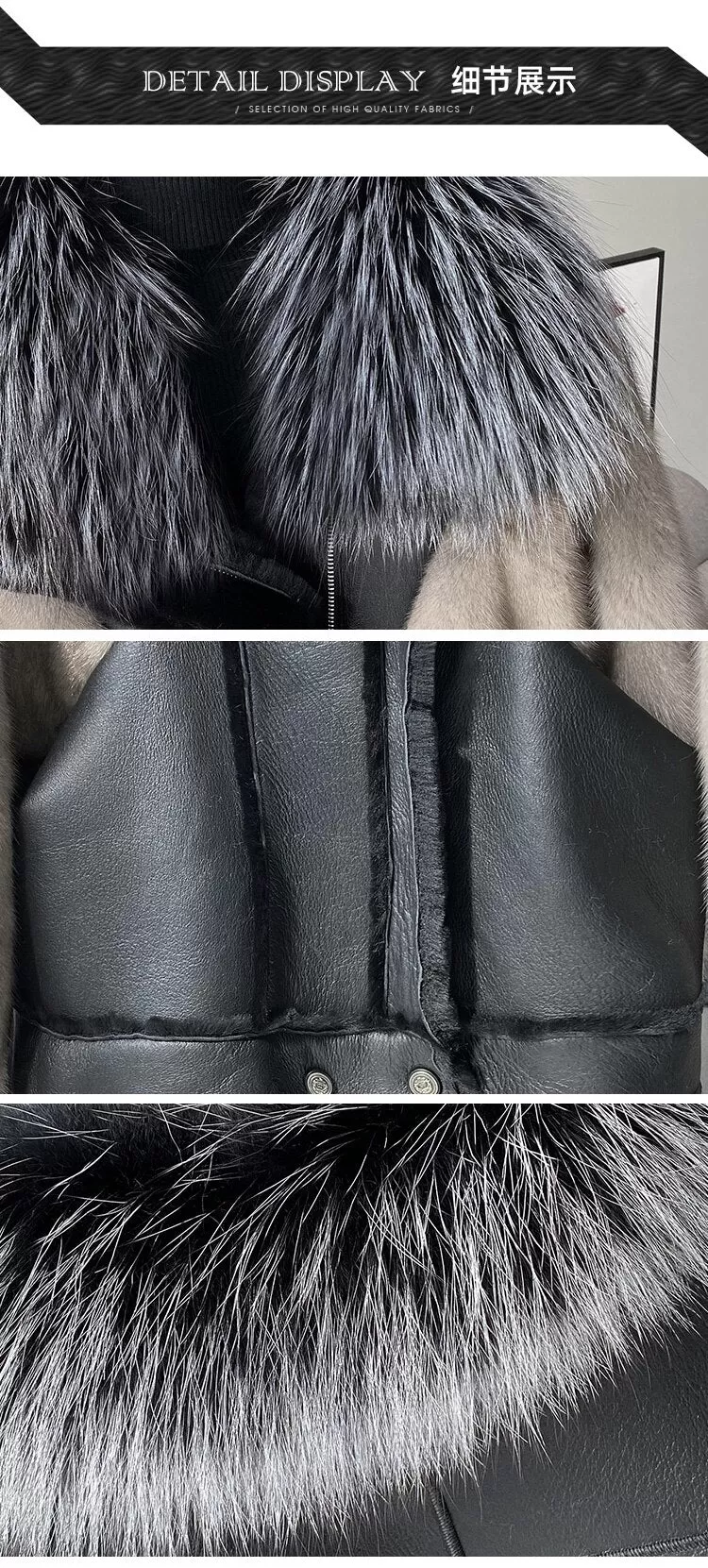 Women's Winter Warm Natural Mink Fox Fur Genuine Leather Short Jackets