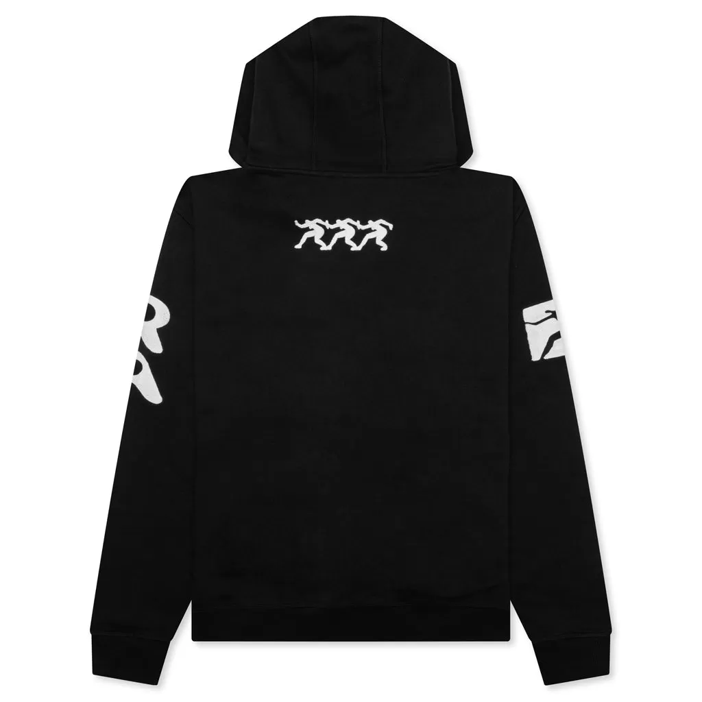 Zipped Pigeon Zip Hooded Sweatshirt - Black